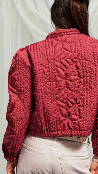 Quinn Quilted Jacket - Marsala – Van De Vort Quinn Quilted Jacket - Marsala – Van De Vort