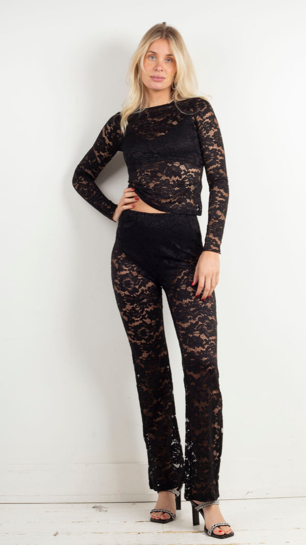 Emery Lace Top - Black