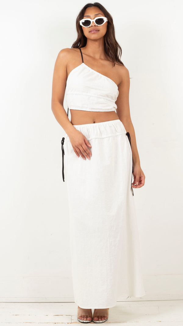 Gold Coast Skirt Set - White/Black