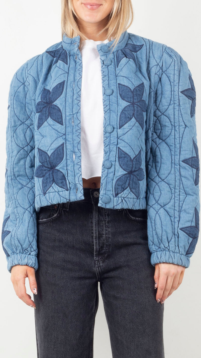 Quinn Quilted Jacket - Indigo Combo