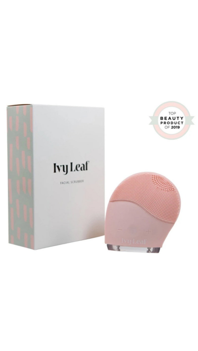 Ivy Leaf Skincare Pink Rubber Electronic Facial Scrubber
