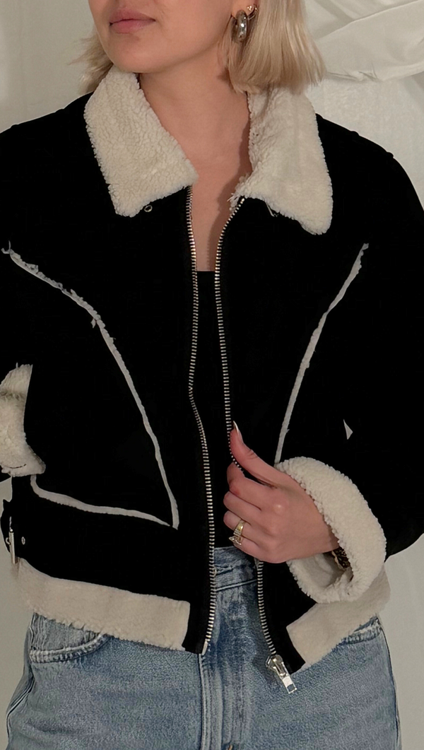 Armani Shearling Jacket - Black