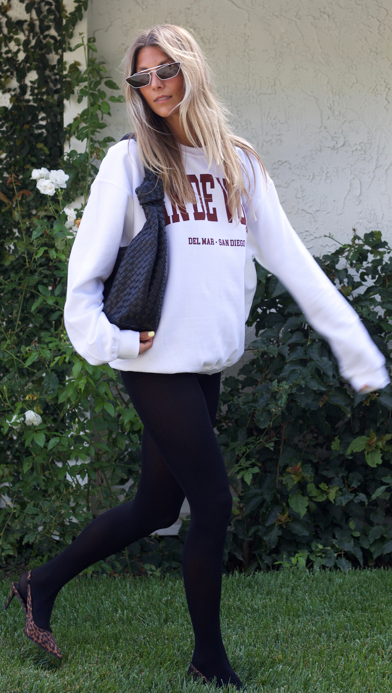Del Mar Collegiate - White/Oxblood