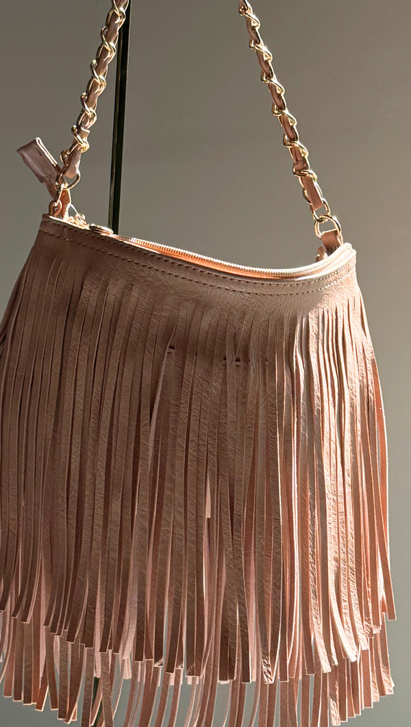 Fringe Crossbody - Pink