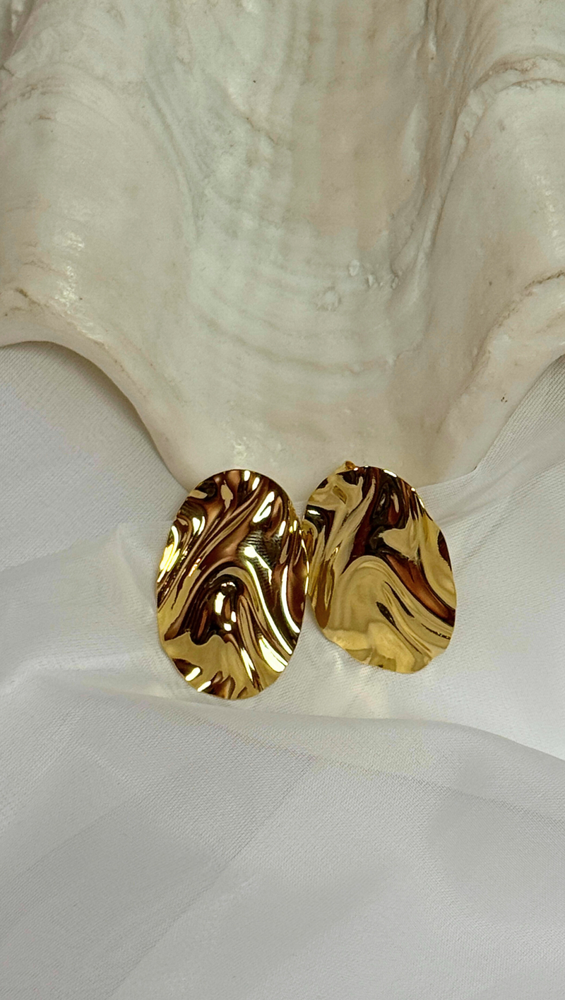 Gold Filled Modern Oval Earrings