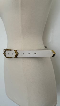 Boho Triangular Buckle Belt - Beige