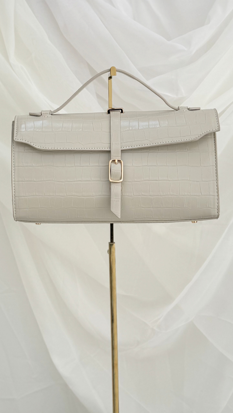 Croc Crossbody - Oat Milk