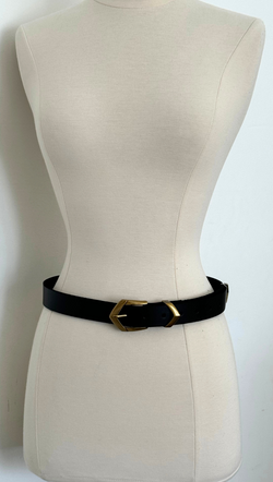 Boho Triangular Buckle Belt - Black