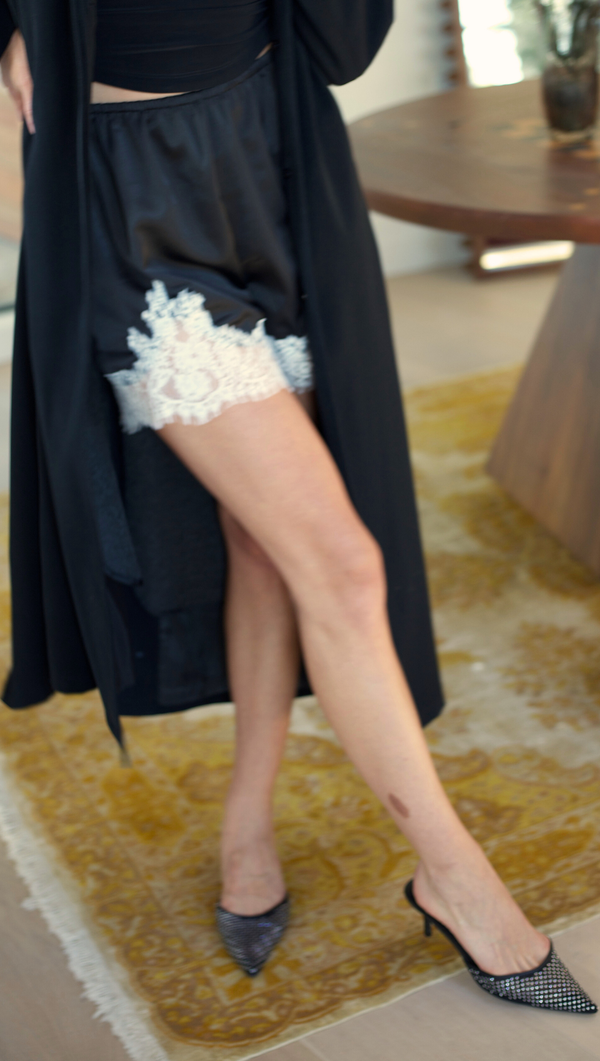 Illana Lace Shorts - Black