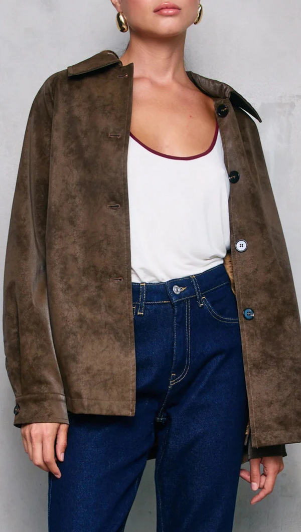 Olsen Belted Jacket - Coffee