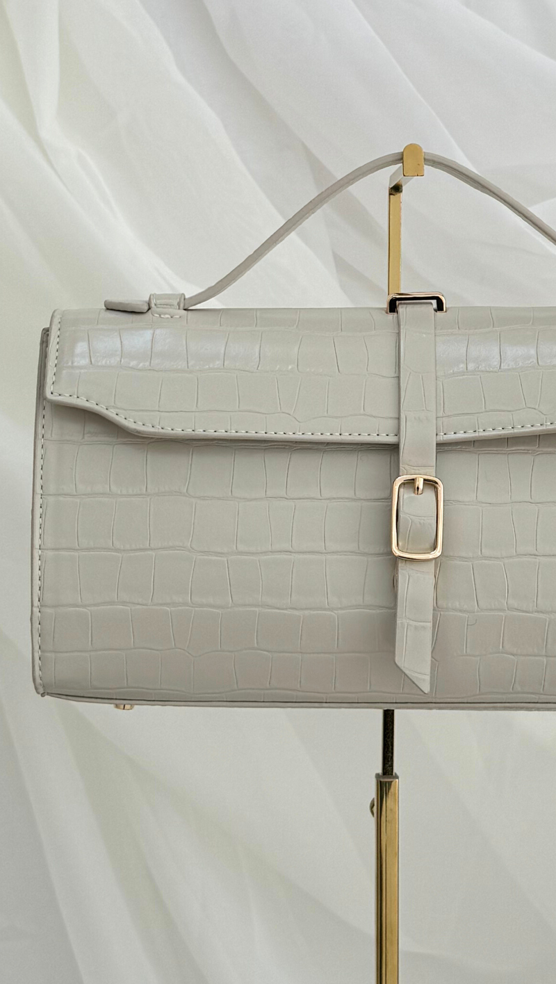 Croc Crossbody - Oat Milk