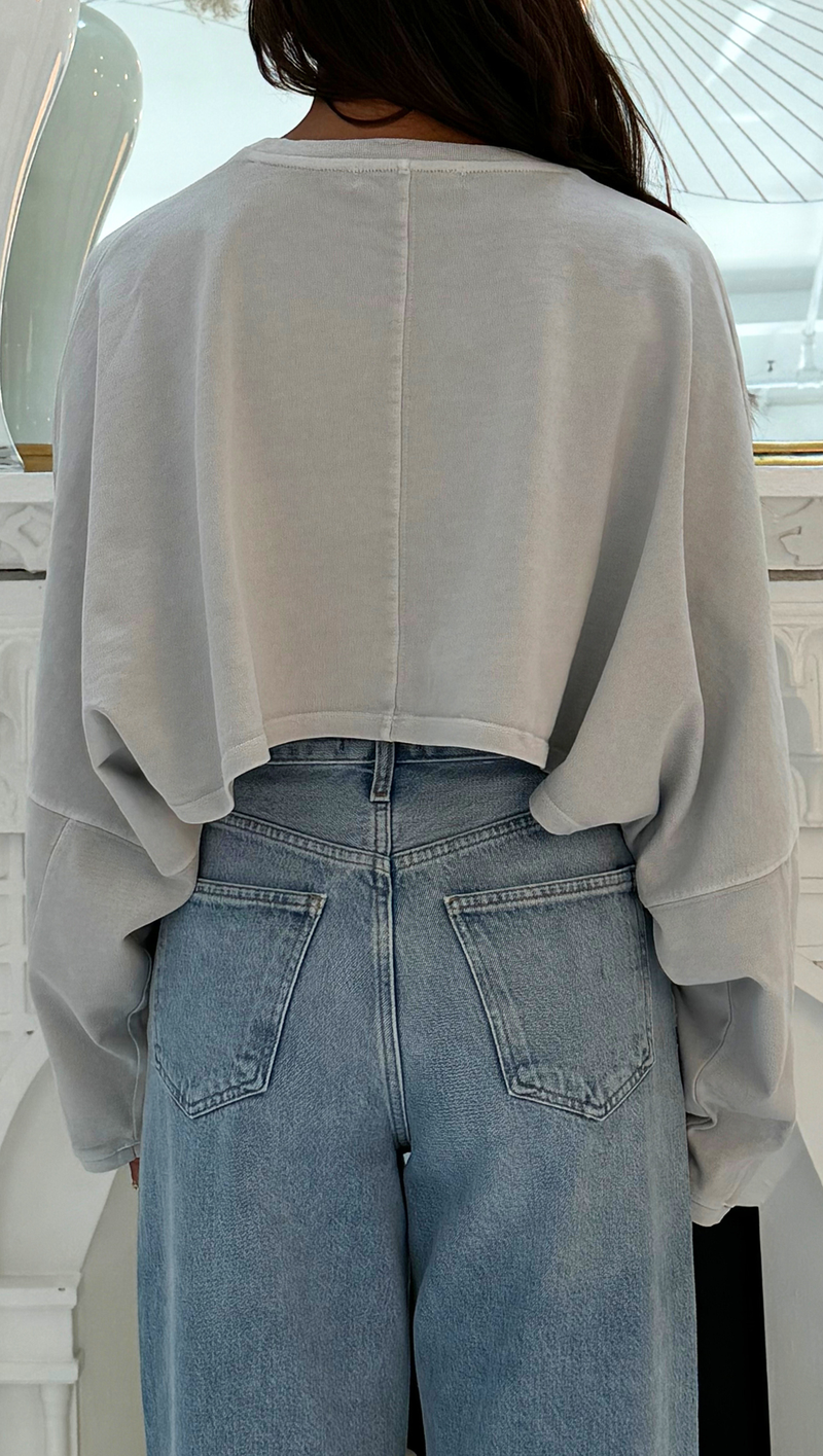 Cotton Terry Oversized LS - Ice Grey