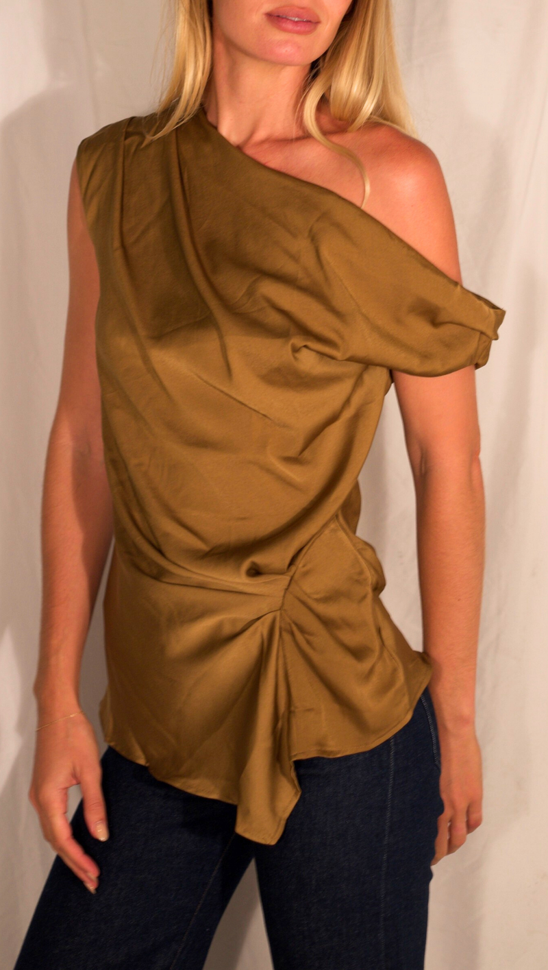 Valentina Asymmetrical Top - Gold