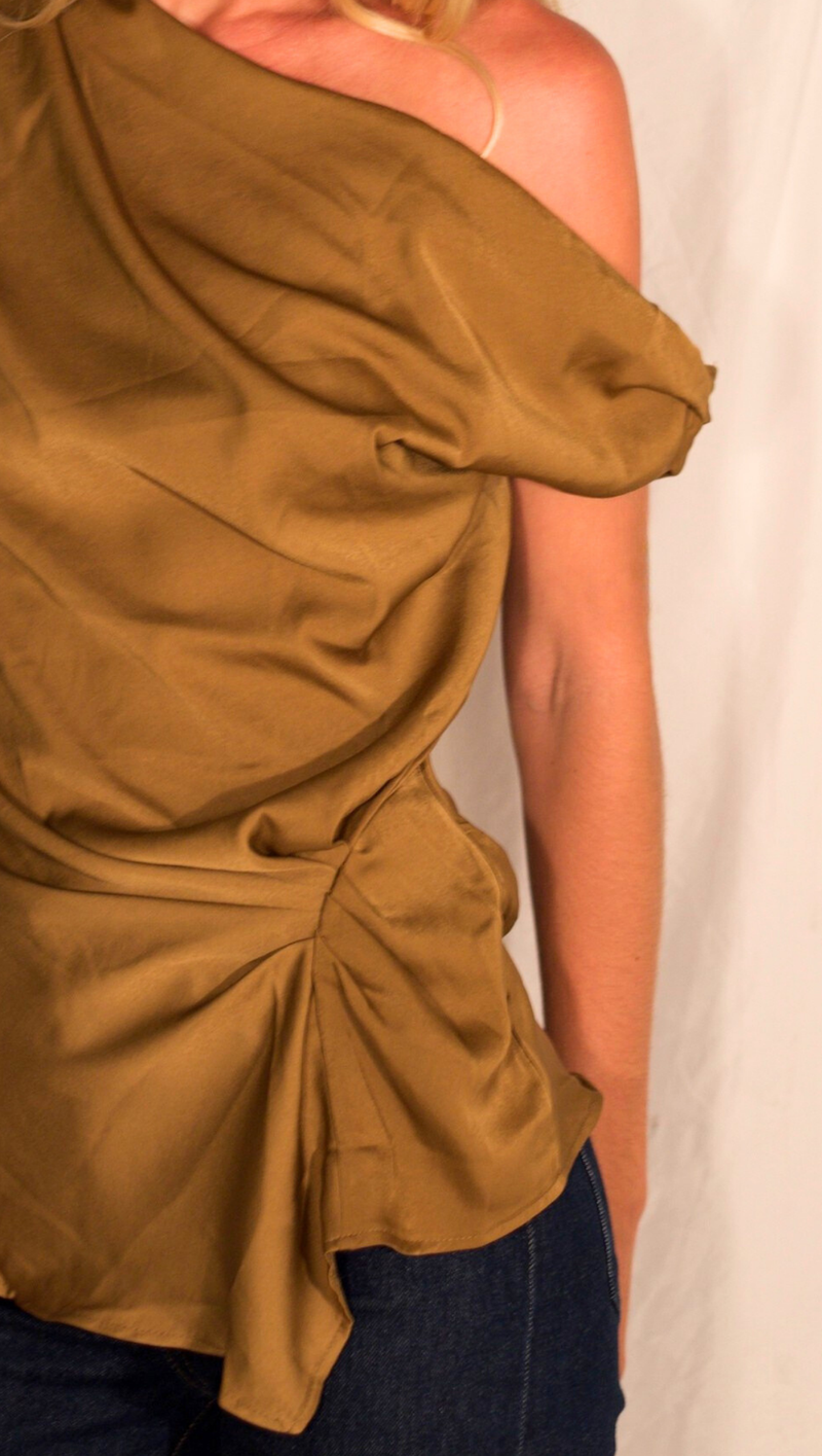 Valentina Asymmetrical Top - Gold