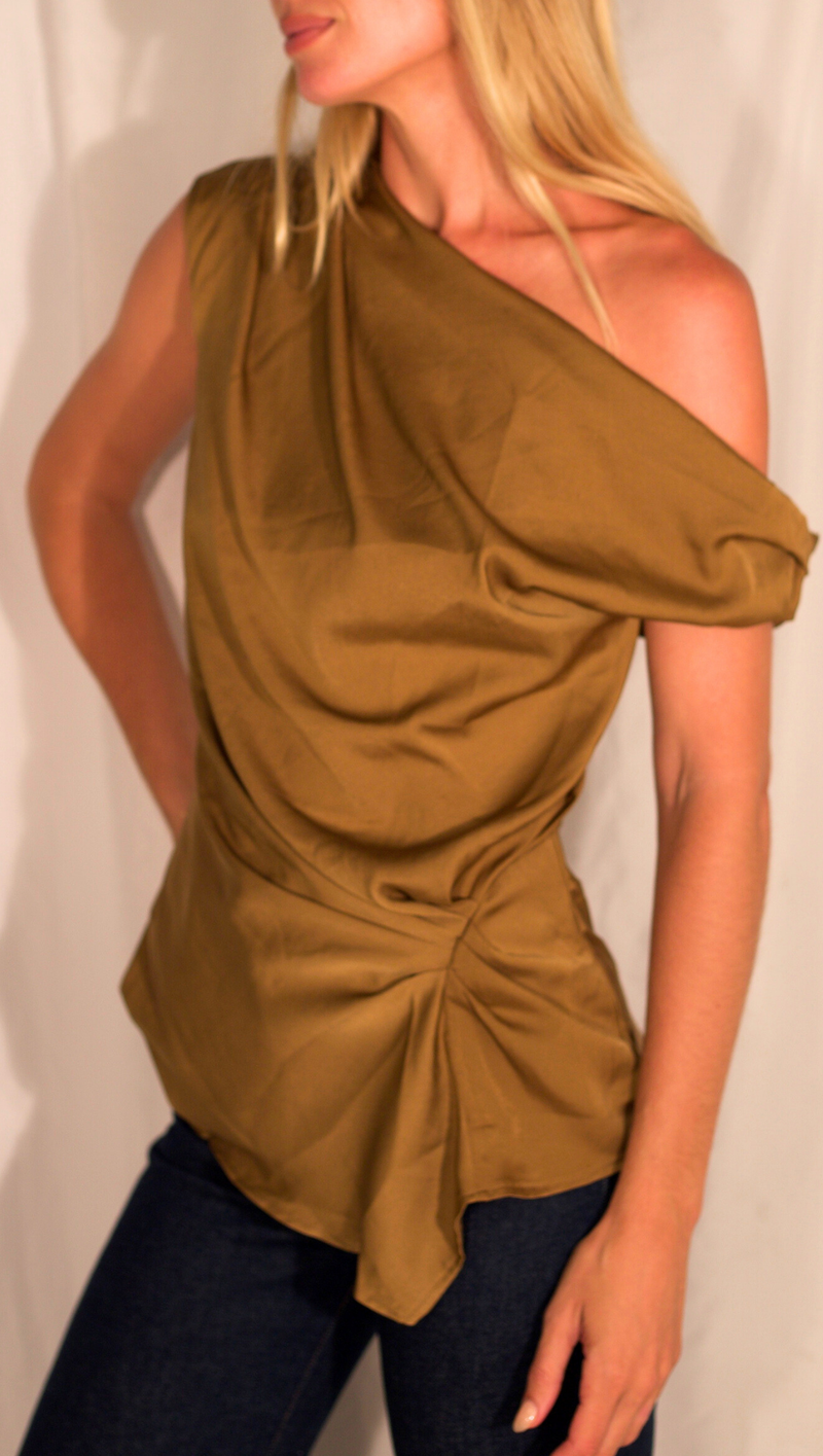 Valentina Asymmetrical Top - Gold