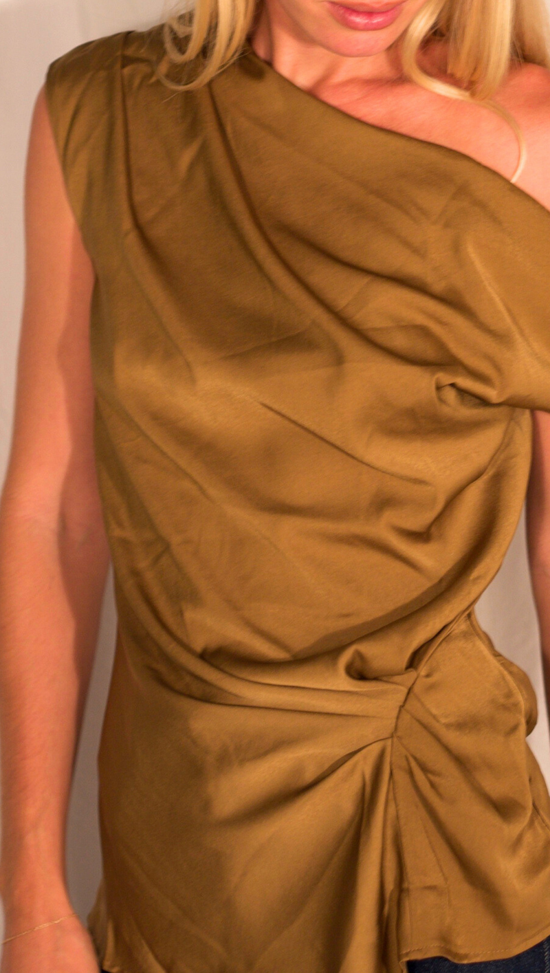 Valentina Asymmetrical Top - Gold