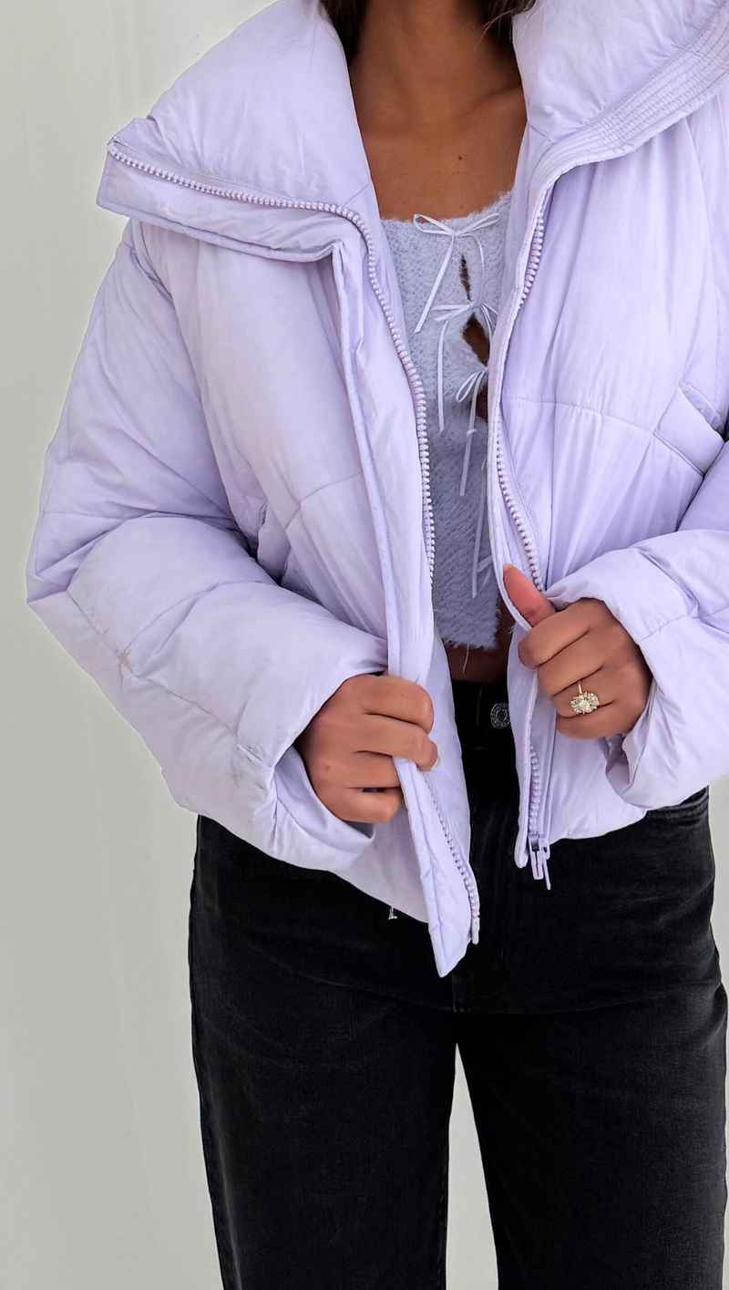 Pippa Puffer Jacket - Gentle Lavender