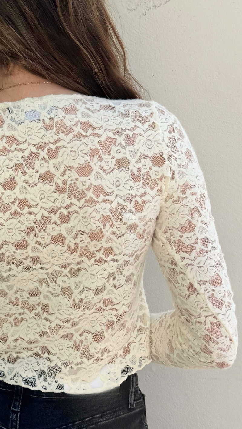 Amina Lace LS - Cream