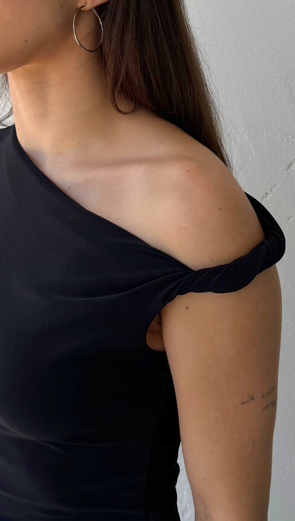Rowan Asymmetrical Tank - Black