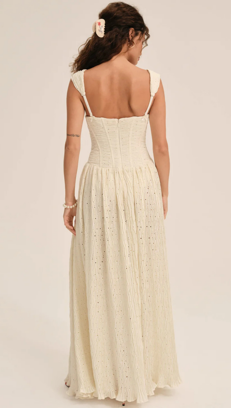 Erika Bustier Maxi Dress - Natural