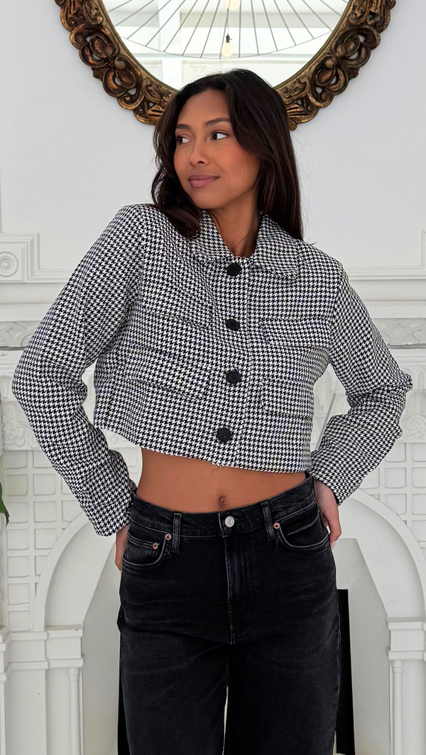 Charley Cropped Jacket - Black