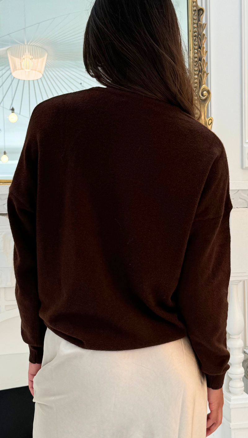 Cashmere Crew - Brown