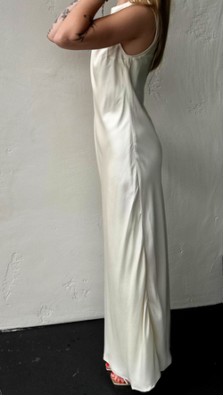 Hayley Satin Maxi Dress - Ivory