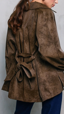 Olsen Belted Jacket - Coffee