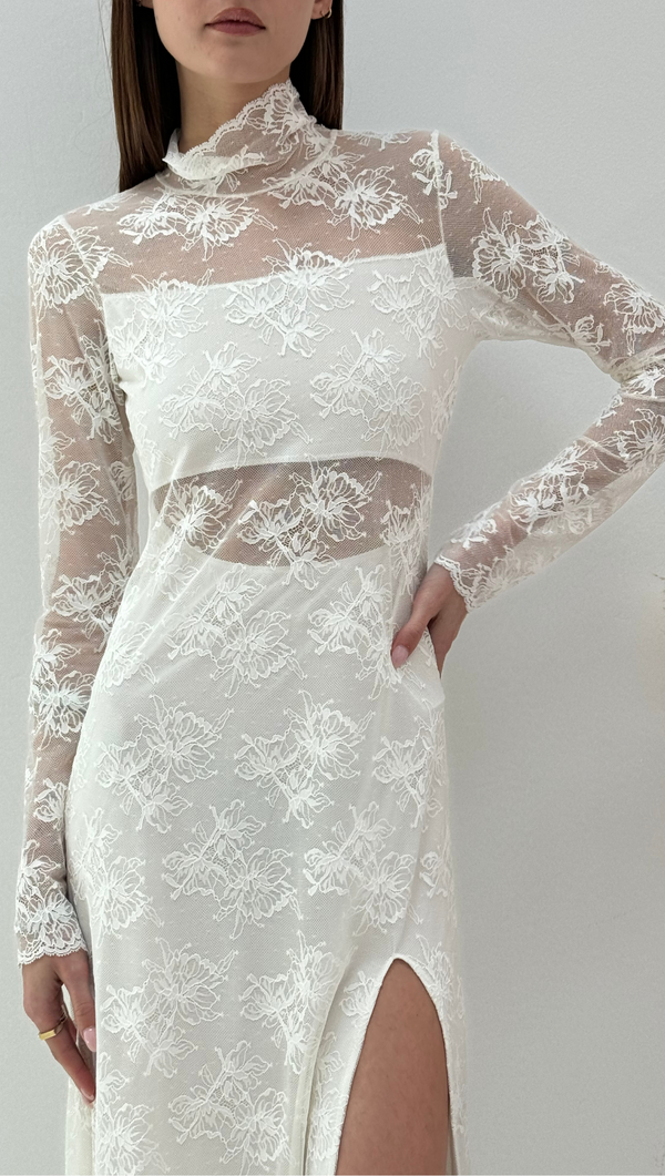 Chantilly Lace Maxi -Ivory