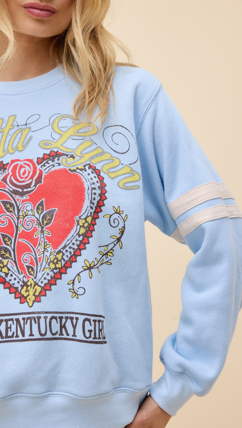 Loretta Lynn Sweatshirt - Baby Blue