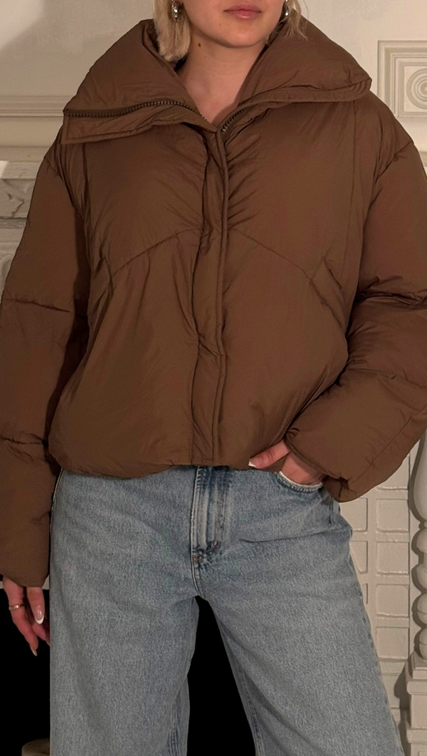 Pippa Puffer Jacket - Brown