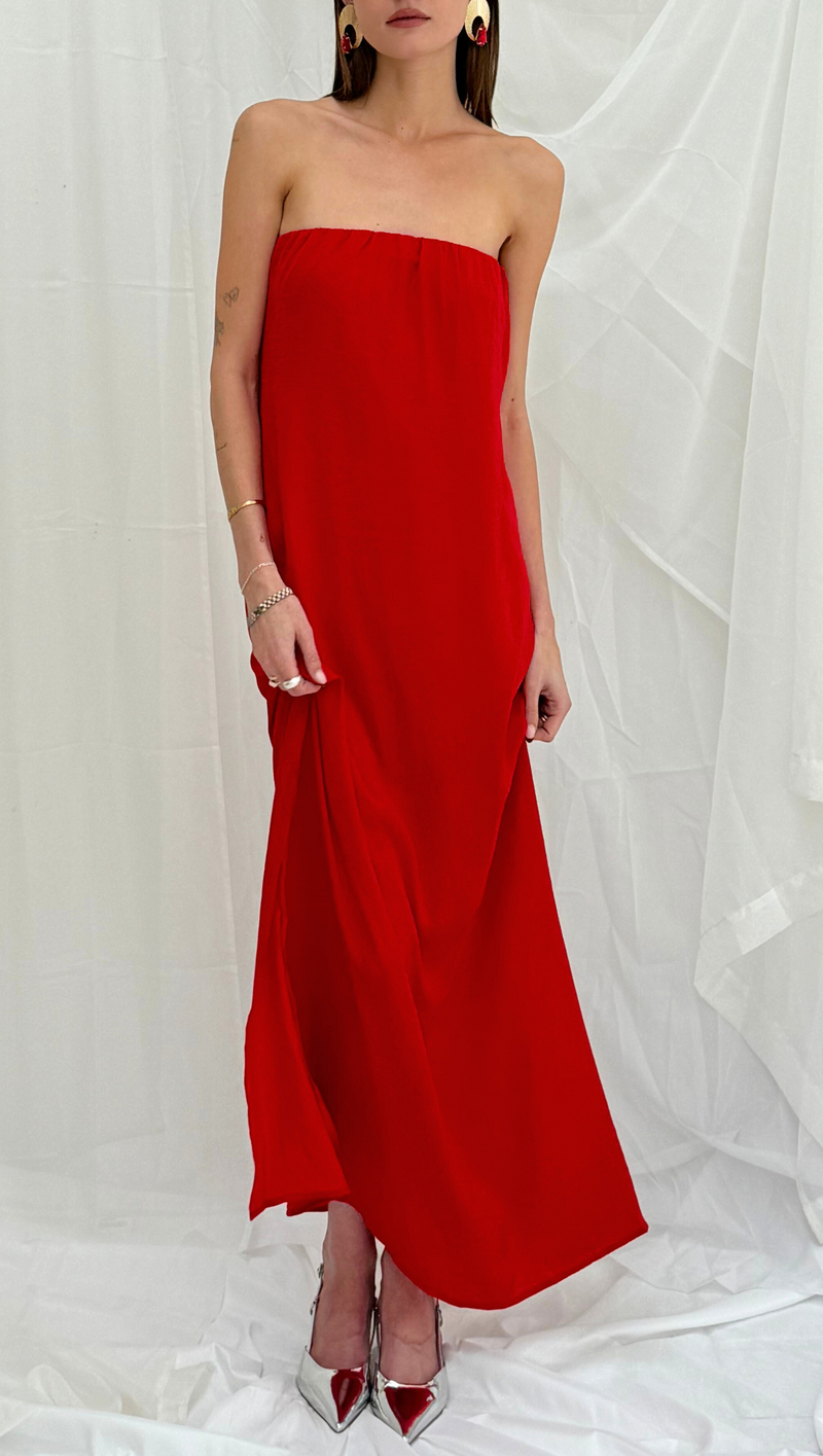 Salome Maxi Dress - Red