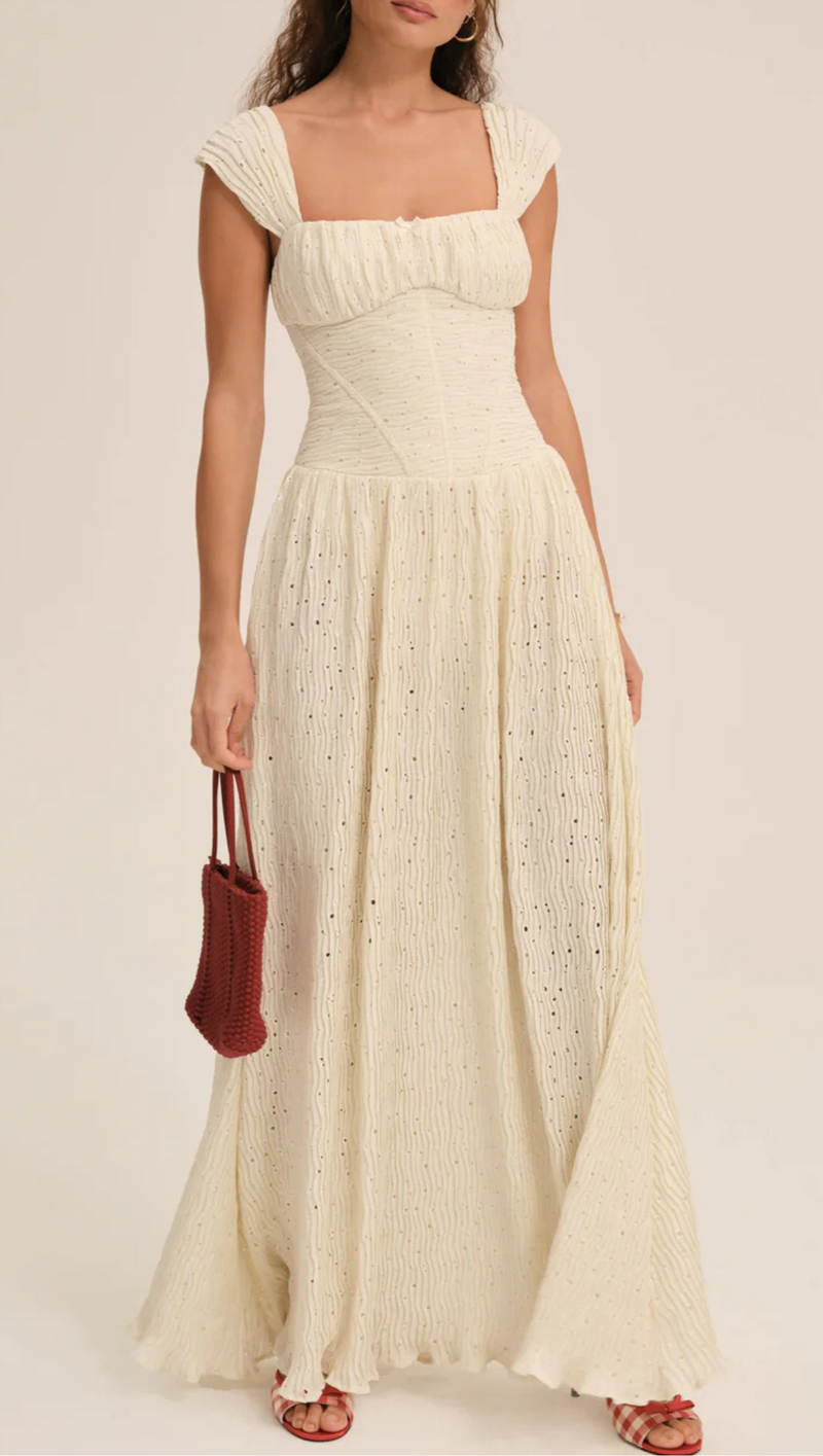 Erika Bustier Maxi Dress - Natural