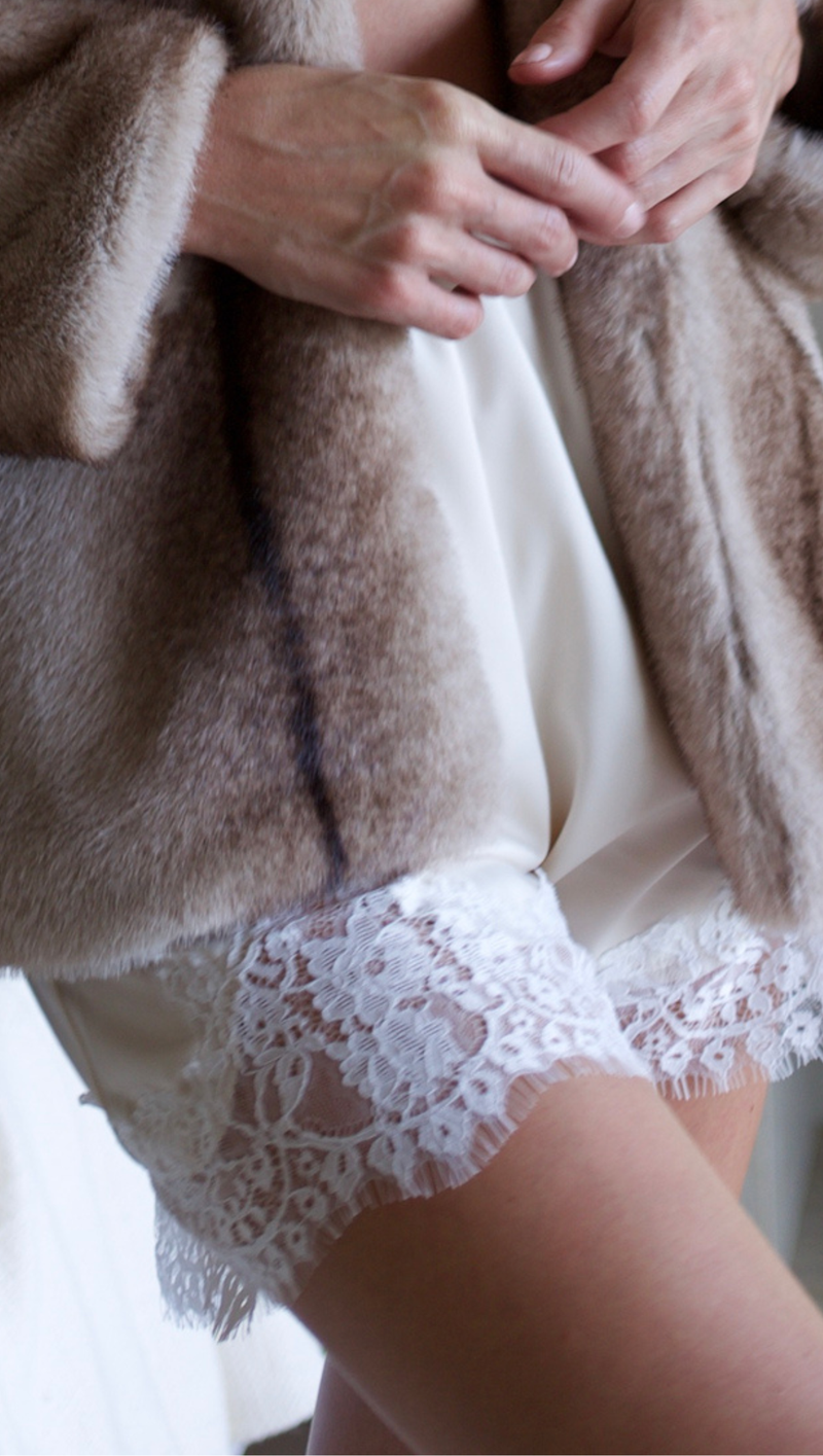 Illana Lace Shorts - Cream