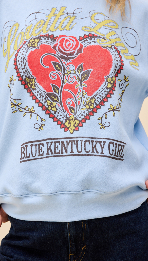 Loretta Lynn Sweatshirt - Baby Blue