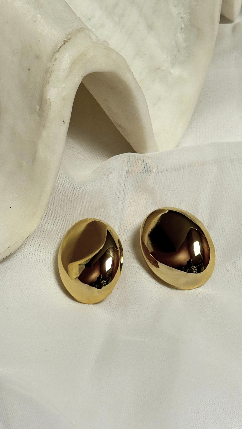 Oval Shape Gold Filled Earrings