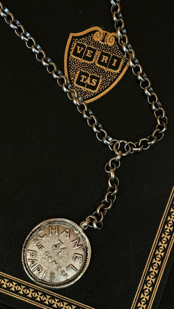 Chanel Coin Lariat Necklace - Silver