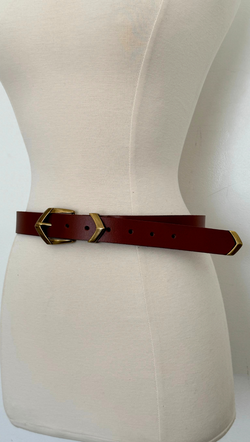 Boho Triangular Buckle Belt - Tan