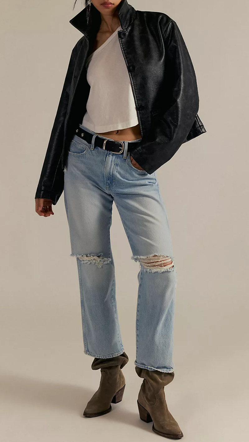 Hera Vegan Leather Jacket - Black