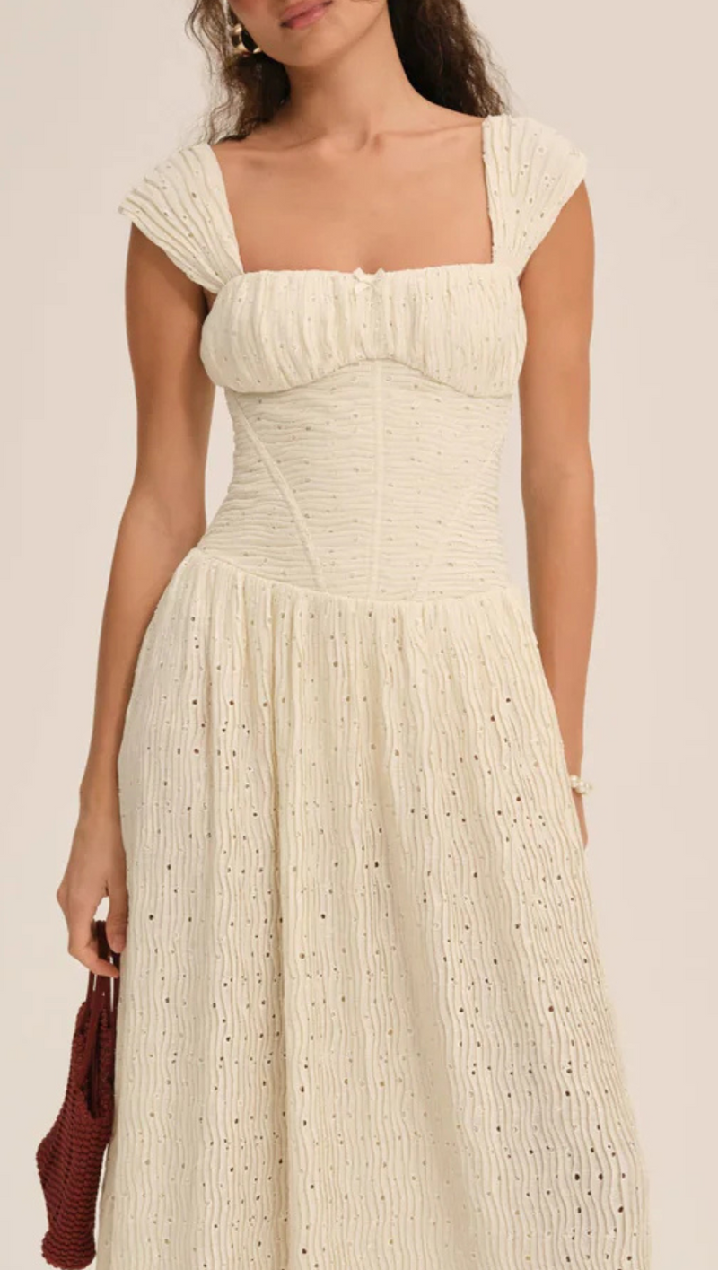 Erika Bustier Maxi Dress - Natural