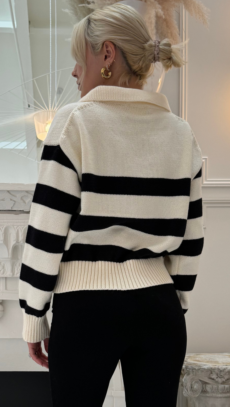 Willow Sweater - Ecru/ Black