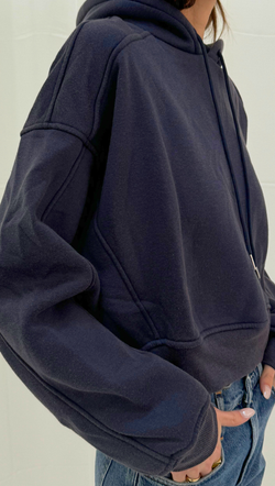 Cropped Pullover - Navy