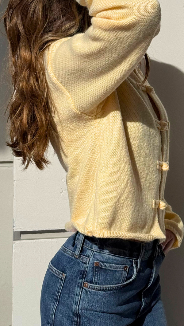 Tess Cardigan - Pale Yellow