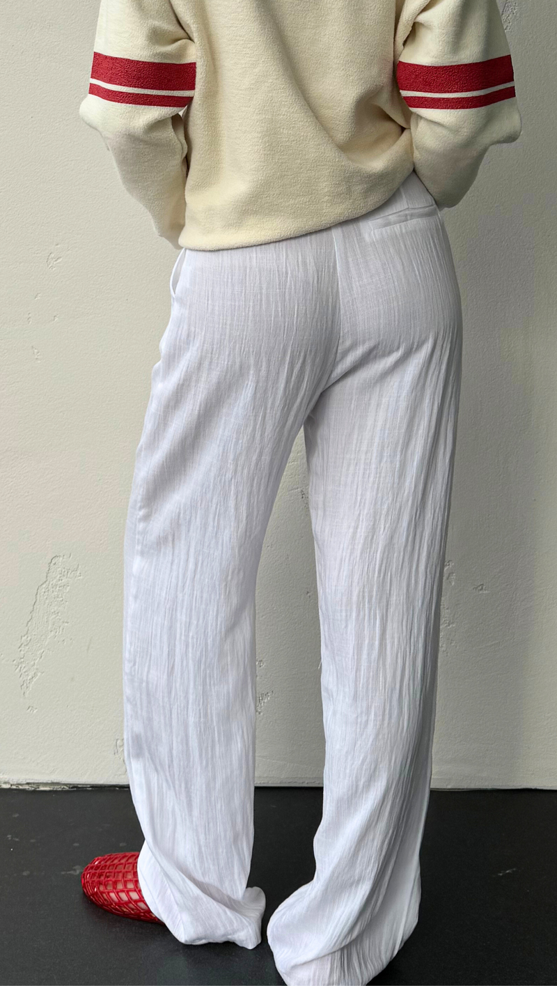 Laura Linen Trouser - White