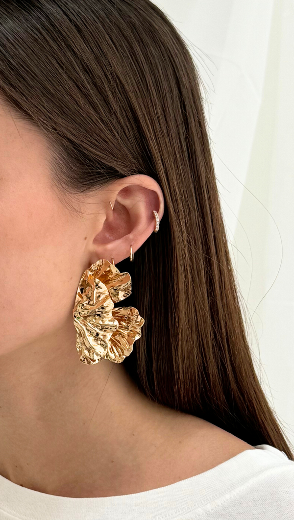 Gold Flake Earring