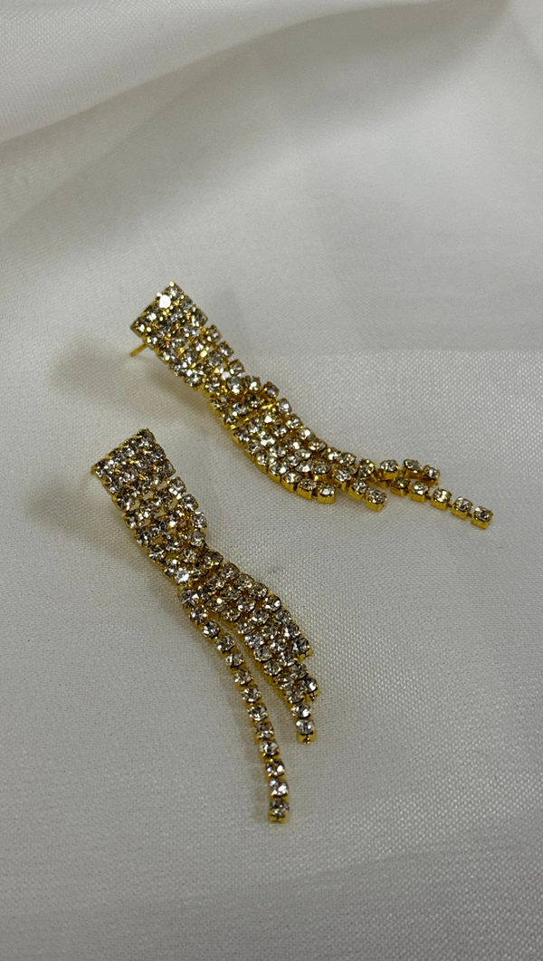 Layered Crystal Drop Earring