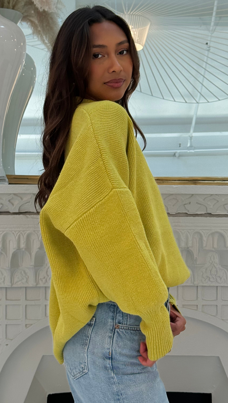 Vivienne Oversized Sweater - Lime