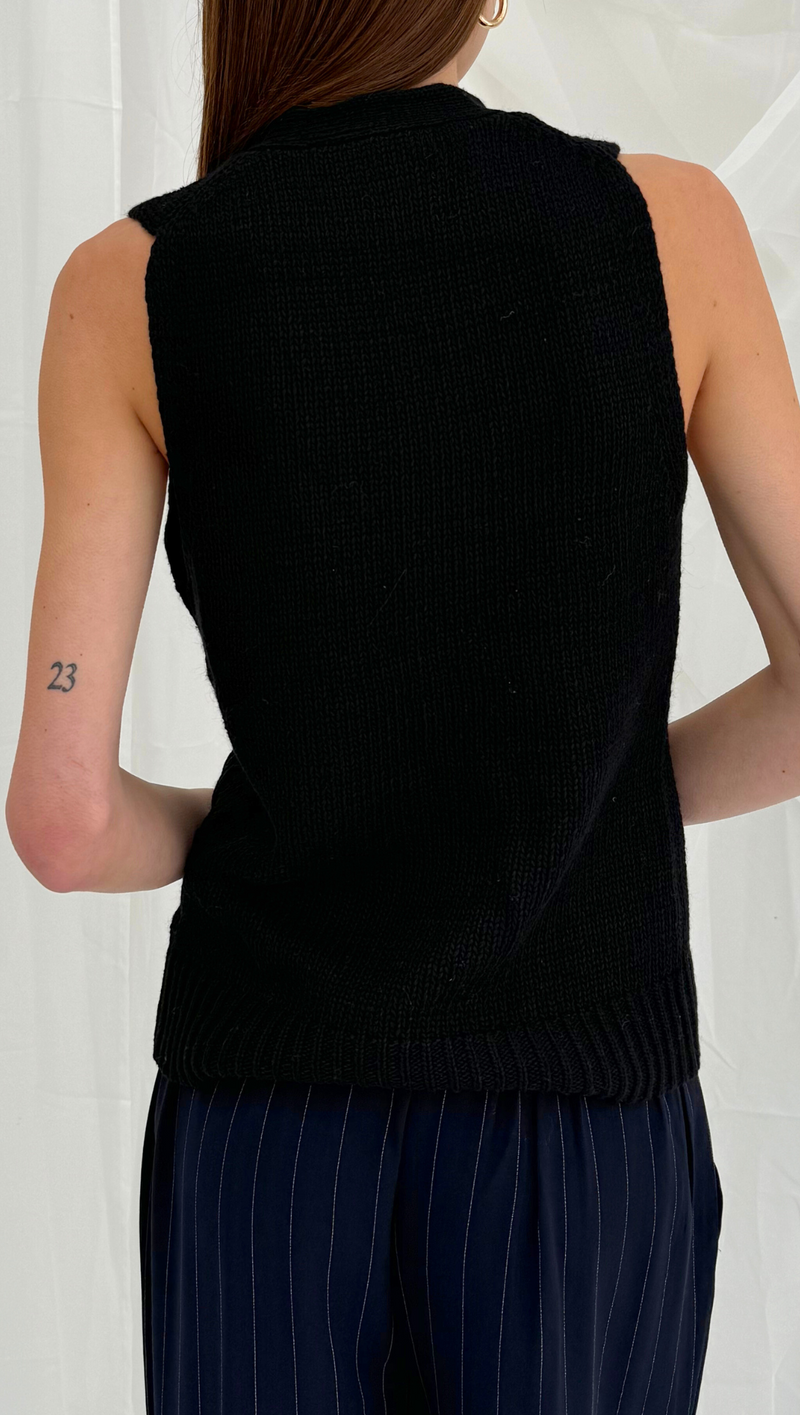 Ken Sweater Vest - Black