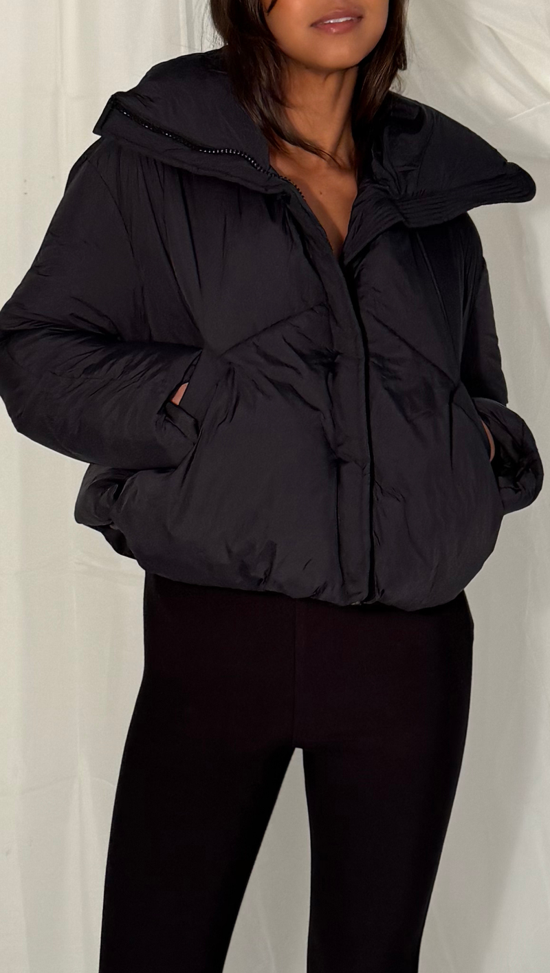 Pippa Puffer Jacket - Black