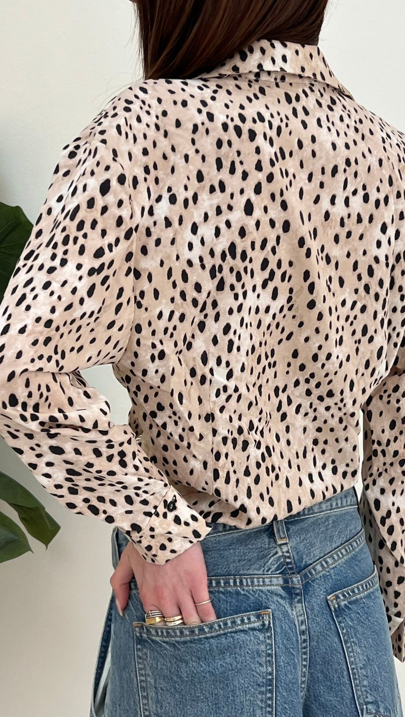 Chandler Tie Top - Leopard